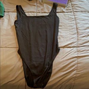 Square beck black bodysuit